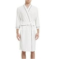 thumbnail image 1 of MuZeFu Robes for Men 3X Men's Casual Solid Color Pockets Binding Rope Long Sleeves Pajama Robes, 1 of 5