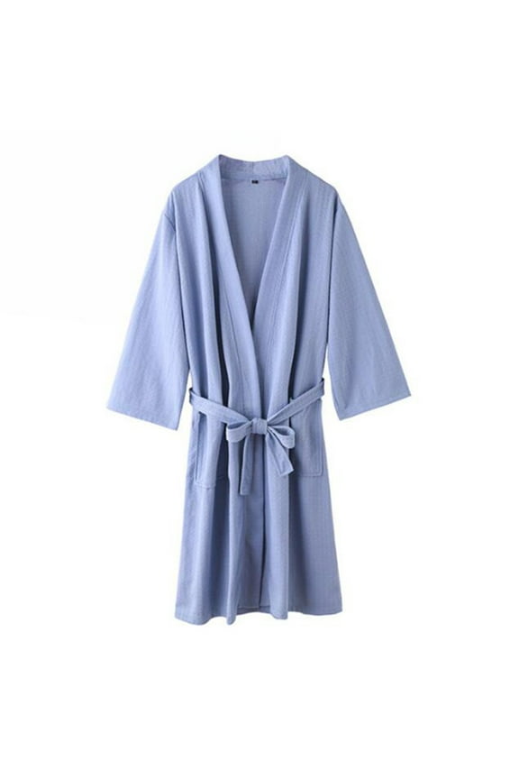 Robes for Men Clearance Sale Mens Robe Cotton Cardigan Bathrobe Thin Bathrobe Men's Home Clothes Bathrobe Men