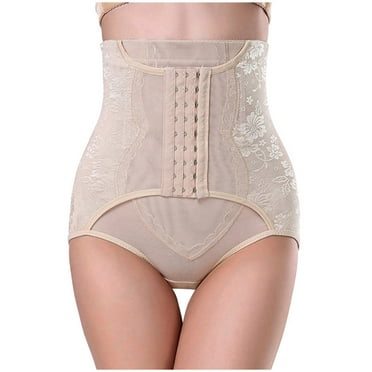 MuZeFu Shapewear Shorts High Waist Tummy Control Womens Abdomen Pants Three-Breasted Reinforced Body Shaping Pants Waist Stomach Buttocks Corset Panties Shapewear