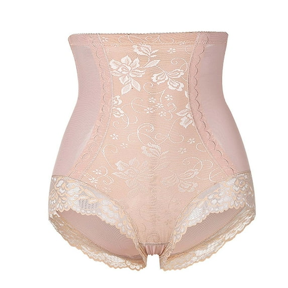 MuZeFu Shapewear for Women Clearance Womens Panties Lace High-Waist Buttocks Puller Abdomen Ne-Piece Shapewear