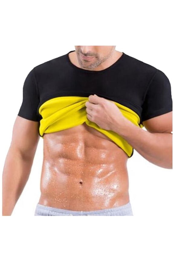 Shapewear for Women Tummy Control Men's Sports Sweat Shapewear Tummy Fitness Body Shaper Short Sleeve Vest