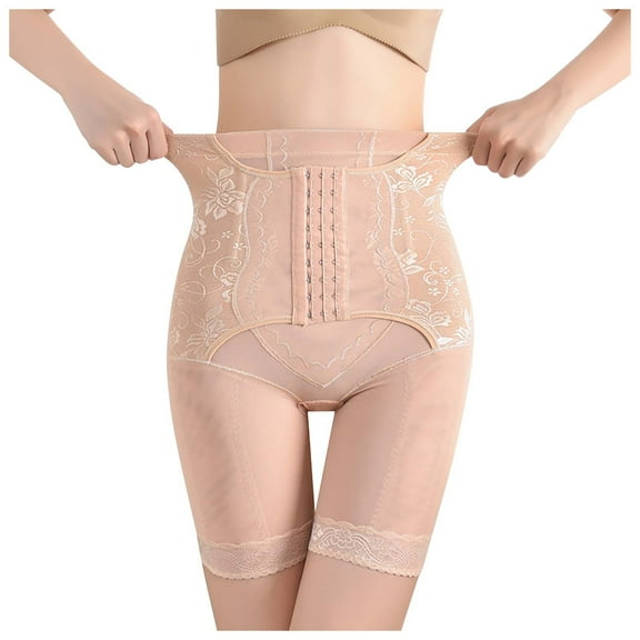 MuZeFu Shapewear for Women Tummy Control Plus Size Womens Panties Lace High-Waist Buttocks Puller Abdomen Ne-Piece Shapewear
