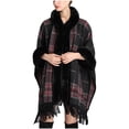 thumbnail image 1 of MuZeFu Shawls and Wraps for Women Women's Warm Wool Collar Shawl Hooded Cloak Large Knitting Cardigan Loose Coat, 1 of 6