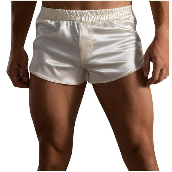 MuZeFu Sleep Shorts Men Men's Casual Solid Color Pajama Shorts