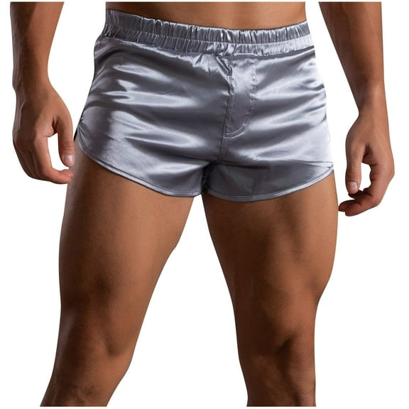 MuZeFu Sleep Shorts Men Men's Casual Solid Color Pajama Shorts