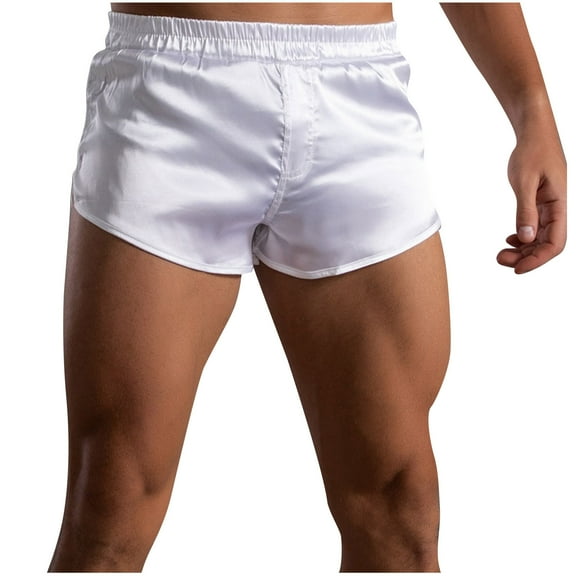 MuZeFu Sleep Shorts Men Men's Casual Solid Color Pajama Shorts