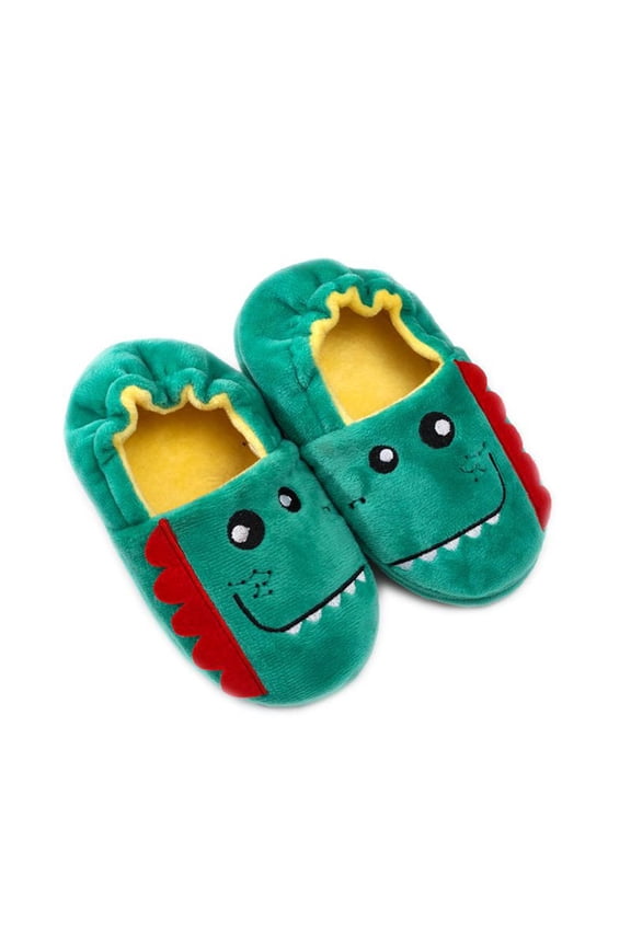 Slippers for Boys Big Kids Toddler Kids Baby Warm Plush Shoes Boys Girls Cute Dinosaur Soft-Soled Slippers