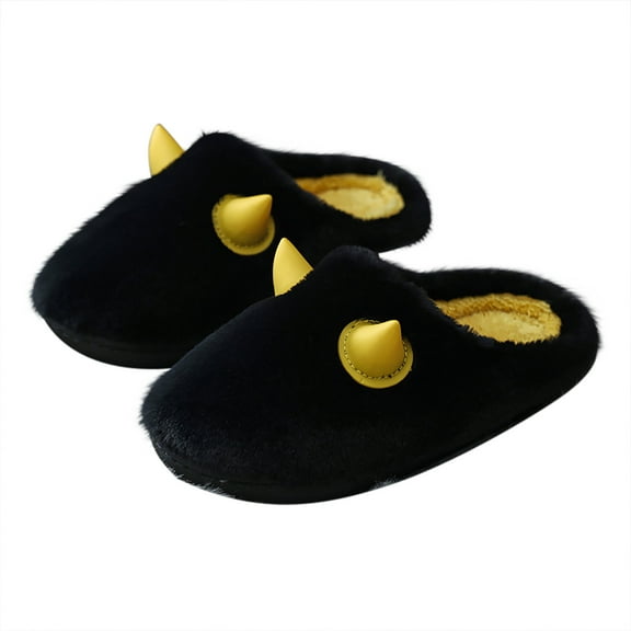 MuZeFu Slippers for Girl Character Toddler Boys Girls Shoes Plush Keep Warm Non-slip Shoes Soft Kid Cotton Slippers