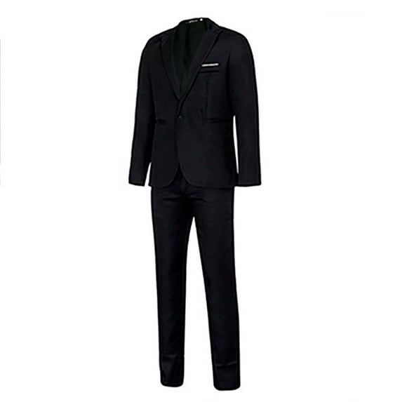 MuZeFu Suit Set for Men Mens Suits Set Slim Fit Men 2 Piece Dress Suit Prom Blazer Wedding formal Jacket & Pants Men's Fashion Suit Jacket + Suit Pants Two-piece Suit
