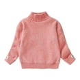 thumbnail image 1 of MuZeFu Sweaters for Girls T-Shirt Solid Color Tops Long Sleeves Autumn And Winter Medium And Large Boys Girls Round Neck Pullover Sweater, 1 of 3