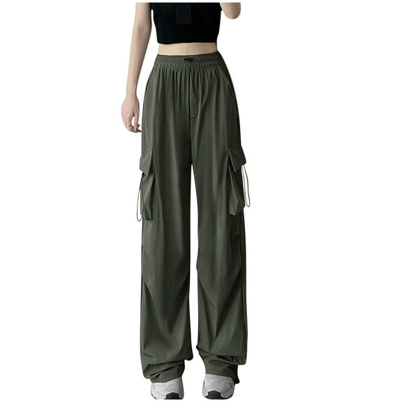 MuZeFu Sweatpants Women Baggy Wide Leg Women's High Waisted Wide Leg Straight Tube Casual Sports Overalls Pants