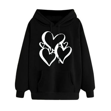 MuZeFu Sweatshirts for Women Clearance under $10.00 Women's Print Winter Hoodie Pullover Tops Long Sleeved Comfortable Sweatshirt