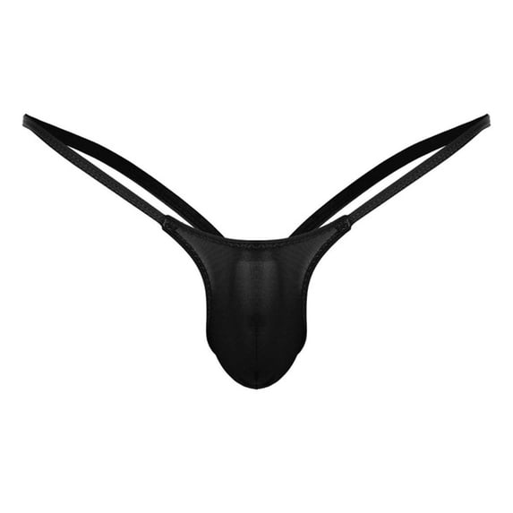 MuZeFu Thongs for Men with on Back String Open Back Mens Underpants Low Briefs G-string Thong Underwear
