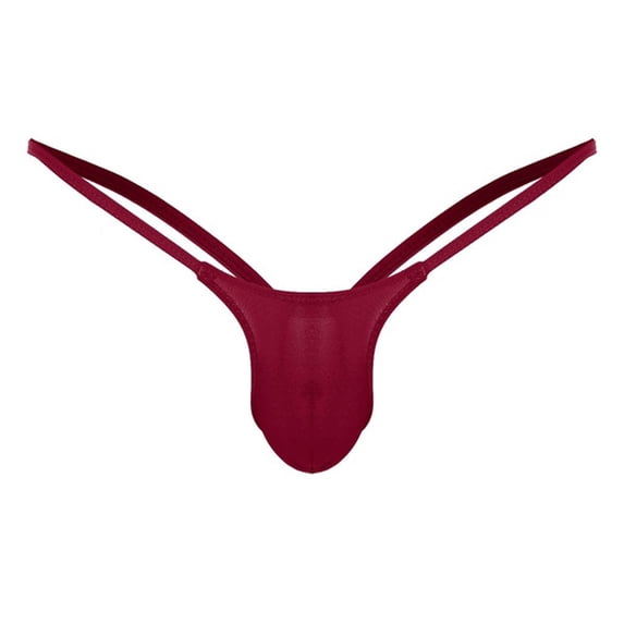 MuZeFu Thongs for Men with on Back String Open Back Mens Underpants Low Briefs G-string Thong Underwear