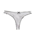 thumbnail image 1 of MuZeFu Thongs for Women No Boundaries Women's Solid Color Bow Comfortable Seamless Breathable Thong Vertical Pattern Edging Underwear, 1 of 4