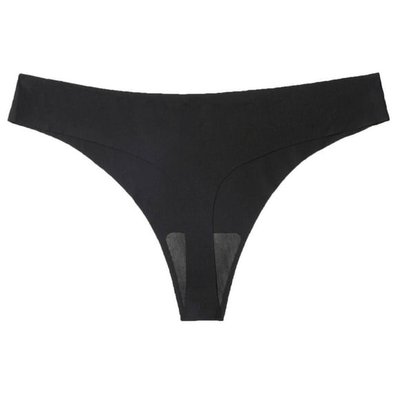MuZeFu Thongs for Women No Boundaries Womens Low Waisted Sexy Seamless Plus Size Underwear Solid Color