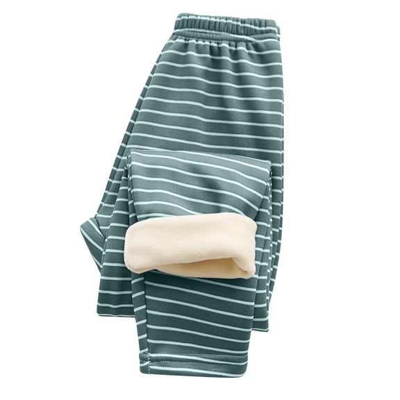 MuZeFu Toddler Girl Clothes under $5 Fall And Winter Children's Thermal Pants Boys And Girls Baby Padded And Thickened Bottoming Pajama Pants In Small Children Striped Home Fall Pants