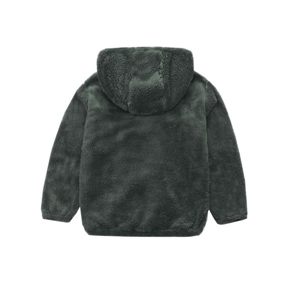 MuZeFu Toddler Girl Clothes Fall Season Children's Fleece Hooded Wool Coat Sweater Zipper Shirt Tops Boys Girls Casual Warm Jacket