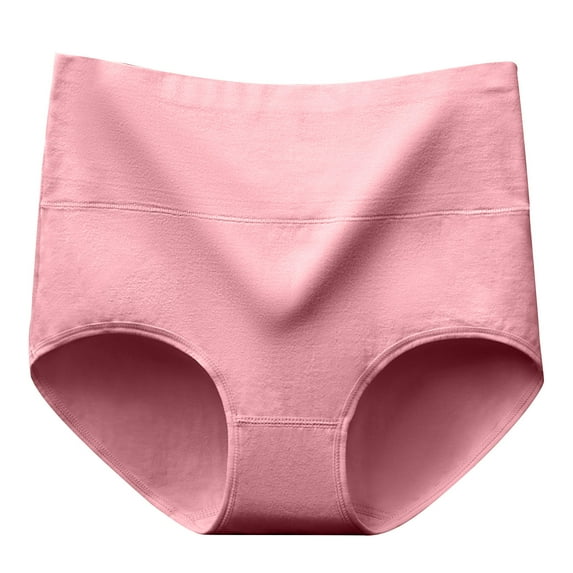 MuZeFu Tummy Control Underwear for Women Womens Underwear Soft High Waist Breathable Solid Color Briefs Panties For Women