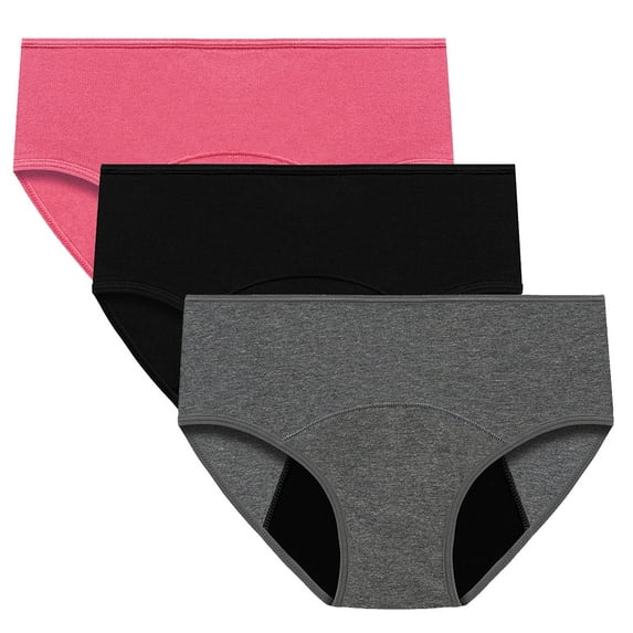MuZeFu Underwear Women Pack 3PC Women's Menstrual Leak Proof Menstrual Panties Cotton Women's Physiological Underpants