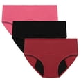 thumbnail image 1 of MuZeFu Underwear Women Pack 3PC Women's Menstrual Leak Proof Menstrual Panties Cotton Women's Physiological Underpants, 1 of 9