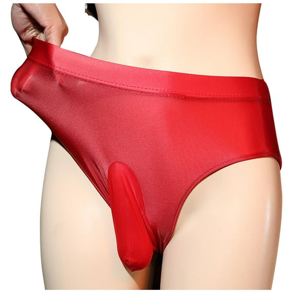 MuZeFu Underwear for Men Christmas Clearance Mens Color Briefs Fashion Underwear Personalized High-Waist Lace Panties Buttock Covering Briefs