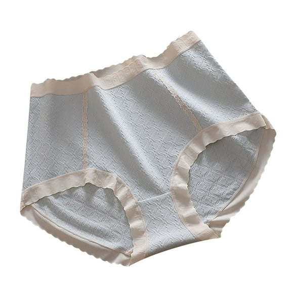 MuZeFu Underwear for Women Briefs Women's Solid Color Plus Size High Waist Cotton Pear Shaped Figure Enlarged Underwear