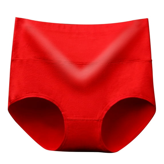 MuZeFu Underwear for Women Briefs Womens Underwear Soft High Waist Breathable Solid Color Briefs Panties For Women
