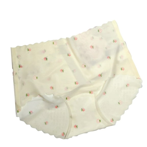 MuZeFu Underwear for Women Hipster Seamless Ultra Thin Strawberry Briefs For Women