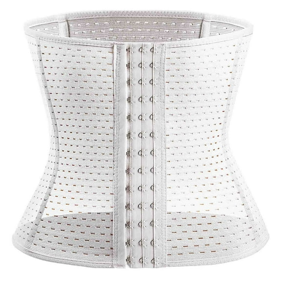 MuZeFu White Corset Top Womens Shapewear With Hollowed Out Waist Closure Breathable And Tight Fitting Waist Shaping Top