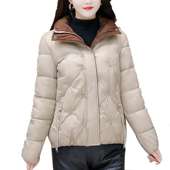MuZeFu Winter Coat Ladies Thicken Warm Down Cotton Jackets Women Warm Pocket Coat Turn Down Collar Long Jacket Winter Down Parkas