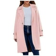 thumbnail image 1 of MuZeFu Winter Coats for Women Clearance under $30 Women's Fall And Winter Straight Cardigan Button Pocket Coat, 1 of 5