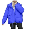 thumbnail image 1 of MuZeFu Winter Coats for Women Plus Size Clearance Women's Fall And Winter Long Sleeved Warm Cotton Jacket Bread, 1 of 6