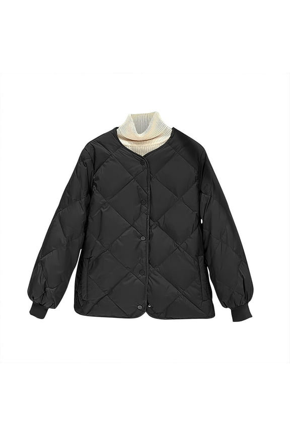 Winter Jacket Women Loose Winter Coat Women's Fashion Long Sleeve Solid Hooded Pocket Long Cotton Coat