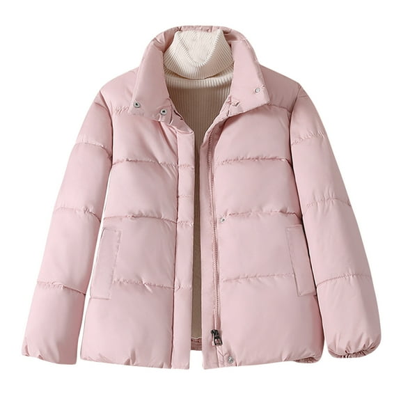 MuZeFu Winter Jacket Women Loose Winter Coat Women's Loose Casual Thickened Warm Short Cotton Jacket Long Sleeved Cotton Jacket