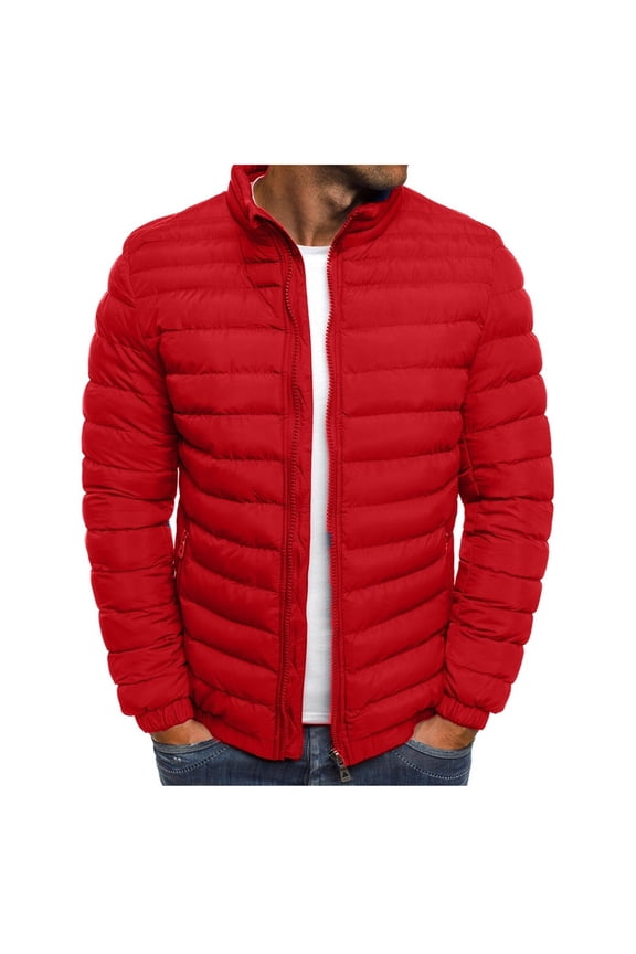 Winter Jackets for Men Clearance Men's Solid Color Jacket Cotton Padded Jacket Fashion Cotton Padded Jacket Men's Warm Cotton Padded Jacket