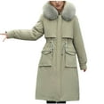 thumbnail image 1 of MuZeFu Winter Jackets for Women on Clearance Women's Fall And Winter Long Sleeved Warm Cotton Jacket Bread, 1 of 4