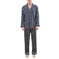 thumbnail image 1 of MuZeFu Winter Pajamas for Men Plus Size 3X Men's Casual Spring Stripe Printing Long-sleeved Comfortable Home Pyjamas Set, 1 of 8