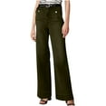 thumbnail image 1 of MuZeFu Womens Jeans Straight Leg Long Women's Solid Color Casual Pocket Button Denim Pants, 1 of 8
