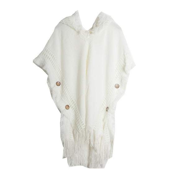 MuZeFu &nbsp;Shawl Wraps for Women Plus Size Winter Warm Oversized Women's Fashion Solid Color Shawl European And American Spring And Winter Large Size Knitwear Button Hooded Cape Shawl