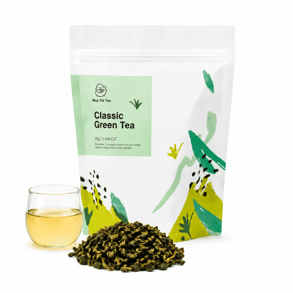 Mua Yik Tea Classic Green Tea, Eco-Friendly Tea Bags, Taiwan High Mountain Whole Leaf Earthy & Smooth,Great for Office Home Travel
