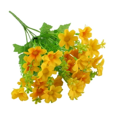 Muaco Artificial Flowers for Outdoors, Artificial Daisies Flowers Silk Daisy Bundles Flower Greenery Bushes for Home Farmhouse Decoration Wedding Bouquet