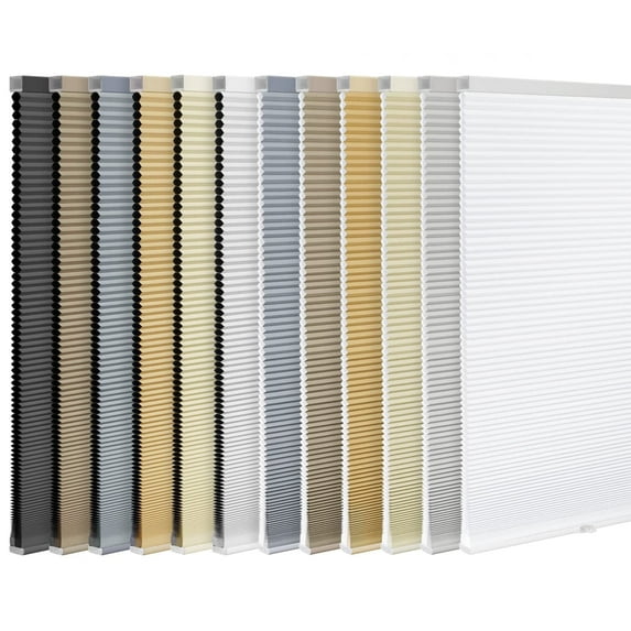 LazBlinds Cordless Cellular Shades, Light Filtering Honeycomb Shade Pleated Blinds for Windows Size 26'' W x 64'' H, Grey