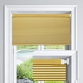 thumbnail image 1 of LazBlinds Cordless Cellular Shades, No Tools No Drill Blackout Honeycomb Shades Pleated Blinds for Windows, 27" W x 64" H, Yellowish-Brown, 1 of 5