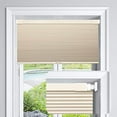 thumbnail image 1 of LazBlinds Cordless Cellular Shades, No Tools No Drill Blackout Honeycomb Shades Pleated Blinds for Windows, 39" W x 64" H, Soft Cream, 1 of 5