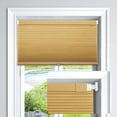 thumbnail image 1 of LazBlinds Cordless Cellular Shades, No Tools No Drill Light Filtering Honeycomb Shades Pleated Blinds for Windows, 43'' W x 64'' H, Yellowish-Brown, 1 of 5