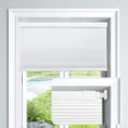 thumbnail image 1 of LazBlinds Cordless Cellular Shades, No Tools No Drill Light Filtering Honeycomb Shades Pleated Blinds for Windows, 48'' W x 48'' H, White, 1 of 6