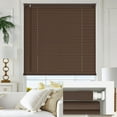 thumbnail image 1 of LazBlinds Cordless No Tools-No Drill 1" Vinyl Horizontal Mini Blinds, Light Filtering Blinds for Windows, Blinds & Shades for Window, 27" W x 64" H, Mahogany, 1 of 6