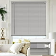 thumbnail image 1 of LazBlinds Cordless No Tools-No Drill 1" Vinyl Horizontal Mini Blinds, Light Filtering Blinds for Windows, Blinds & Shades for Window, 38" W x 64" H, Grey, 1 of 6