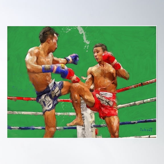 Muay Thai 006 Poster Wall Art, Modern Wall Decor For Living Room Bedroom, 8x12 UNFRAMED